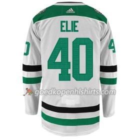 Dallas Stars REMI ELIE 40 Adidas Wit Authentic Shirt - Mannen